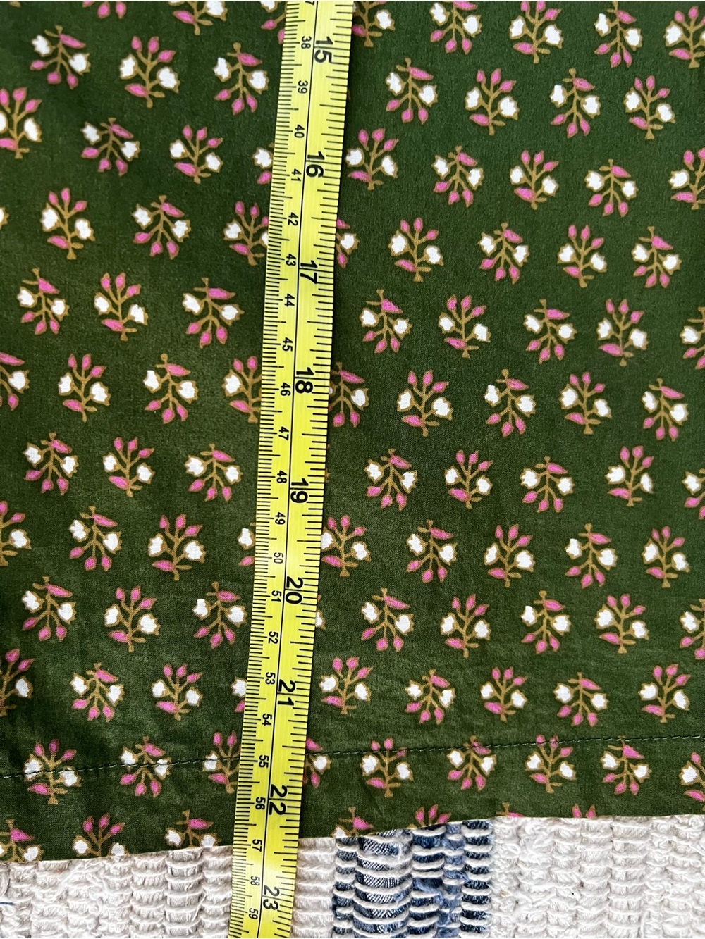 PINCH Olive Floral Puff Sleeve Blouse | Size L - Picture 9 of 9